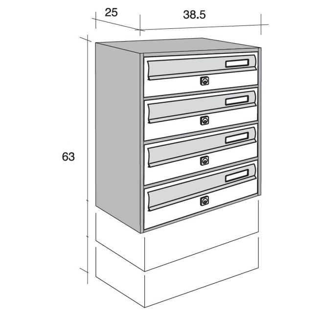 Vendita online Casellario postale 6 posti Jumbo Foe